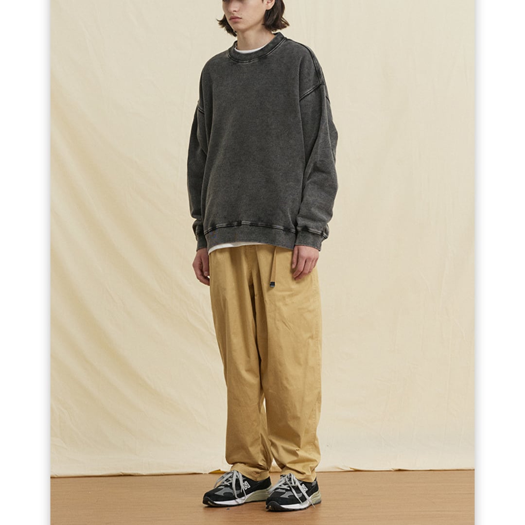 Overdyed crew neck sweatshirt B546