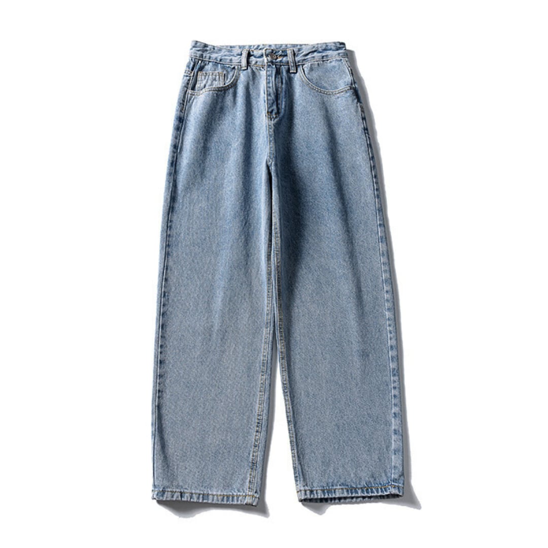 USEDウォッシュ デニム ワイドパンツ C195