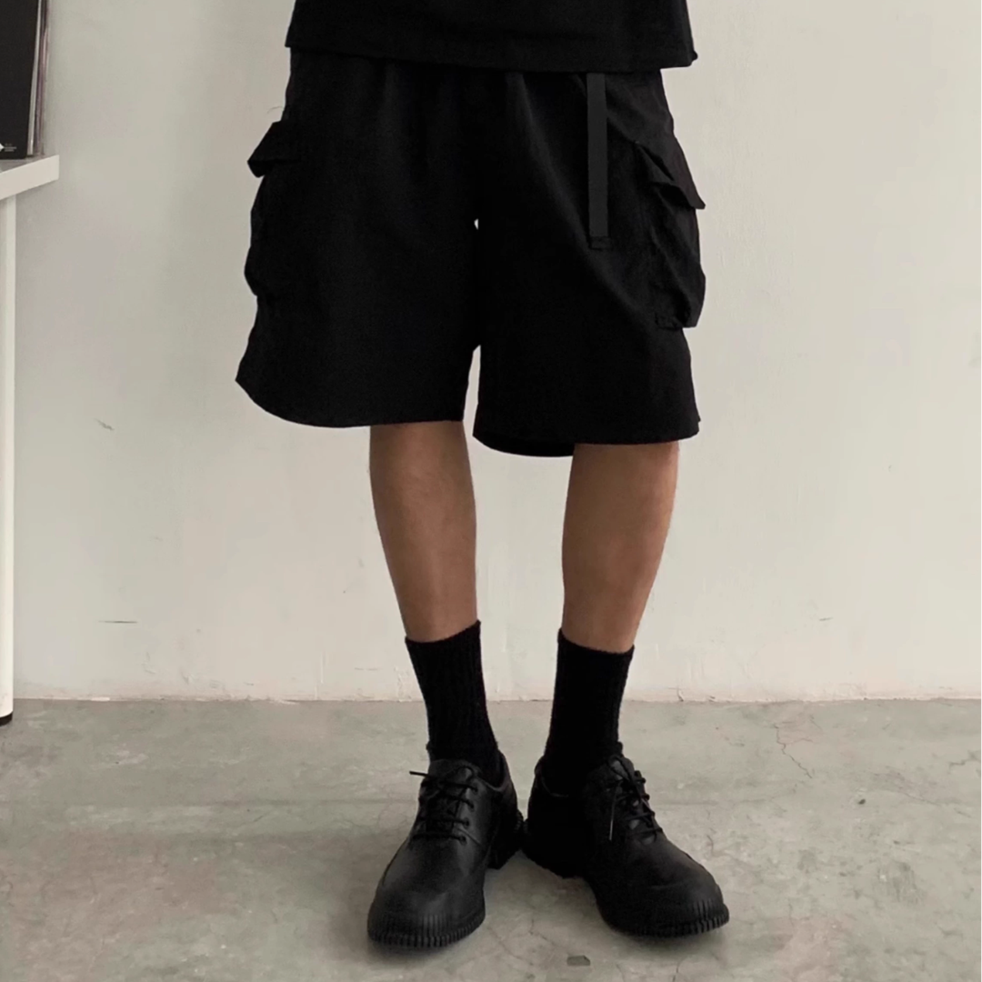 リップストップ ナイロン ワイドショートパンツ N498