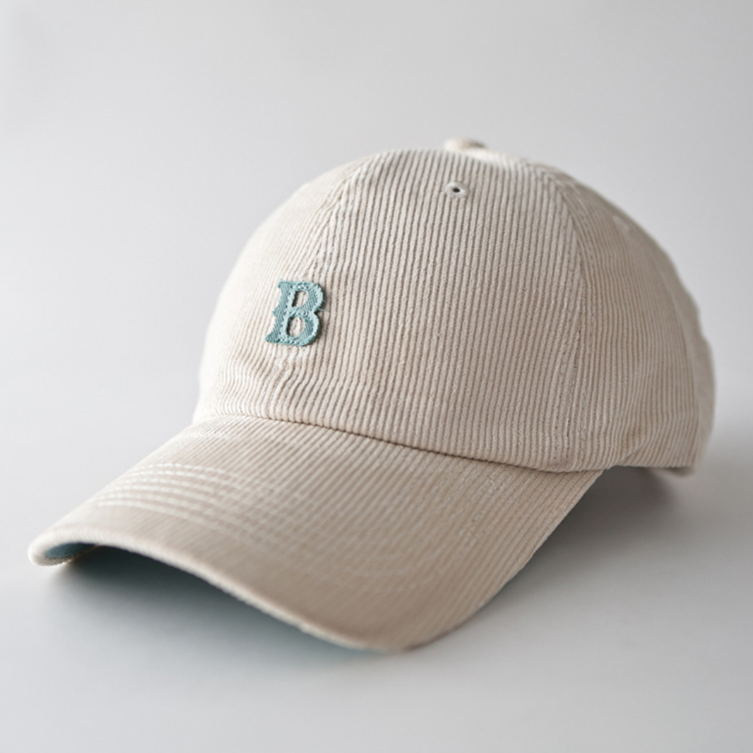 【B】ポイントロゴ コーデュロイキャップ N597
