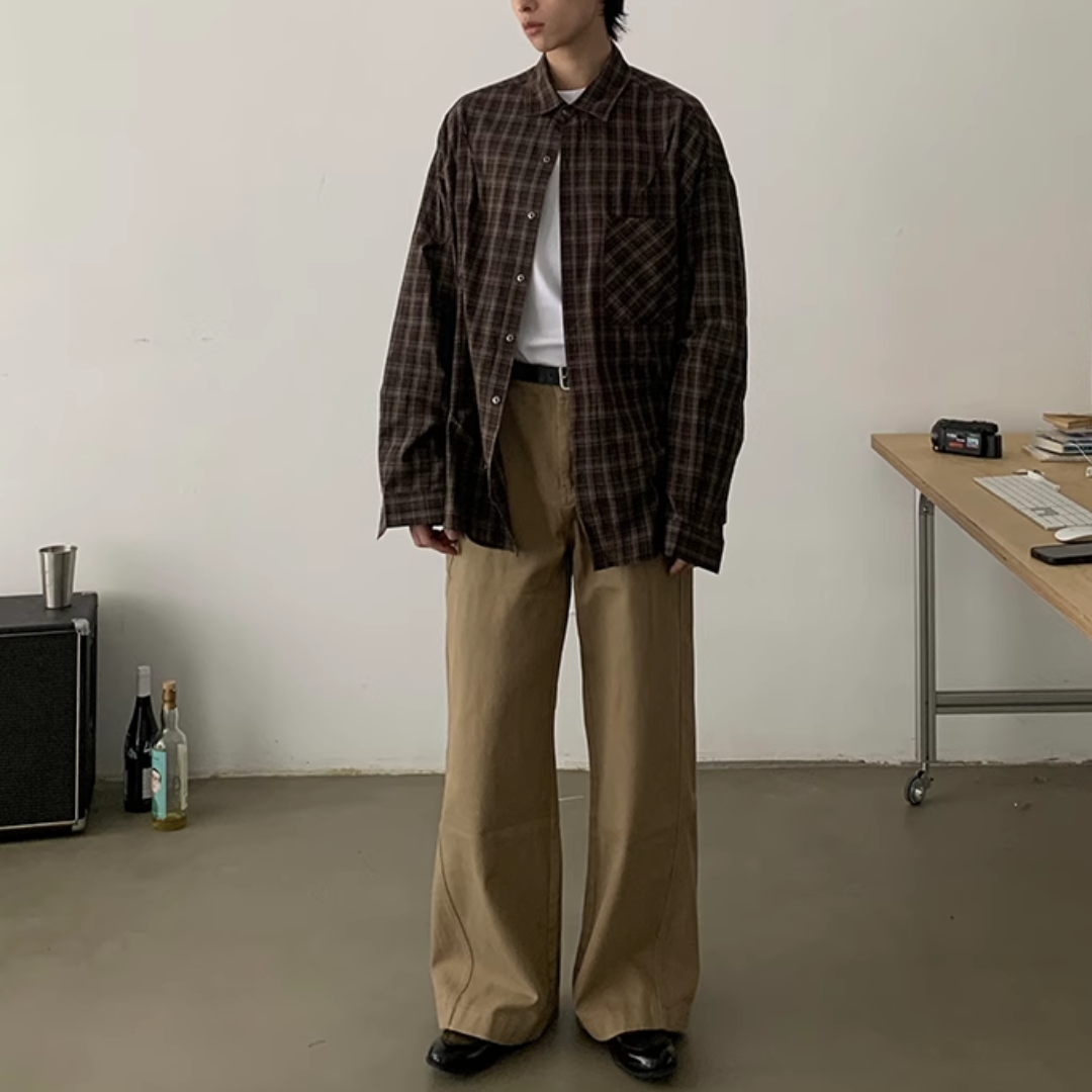 コットンツイル セミフレア パンツ N526