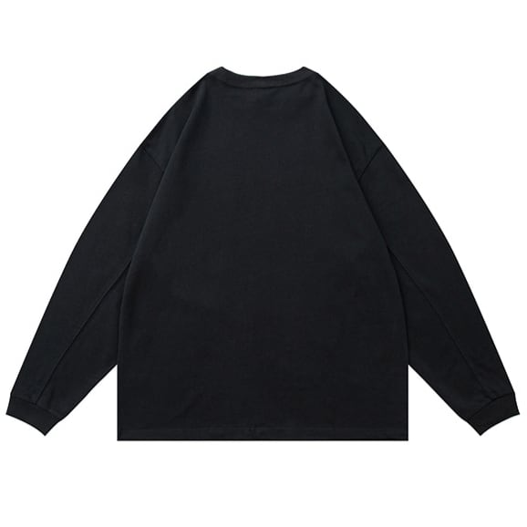ワンポイントプリント 長袖Tシャツ B535
