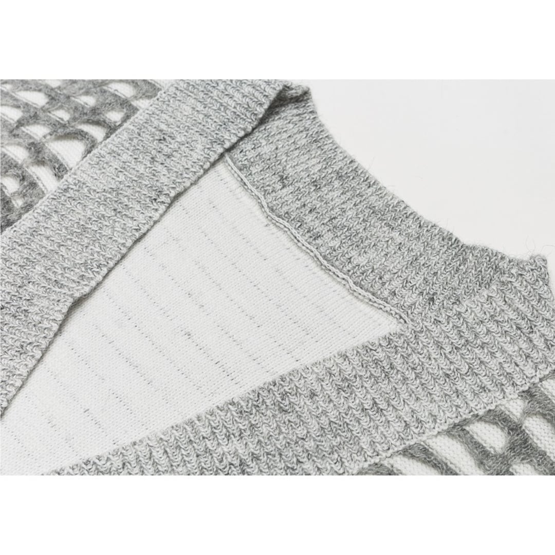 Jacquard knit cardigan C043