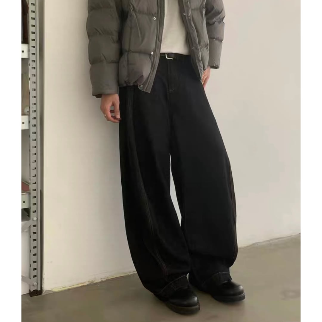 ウォッシュド ツイストワイド パンツ C261