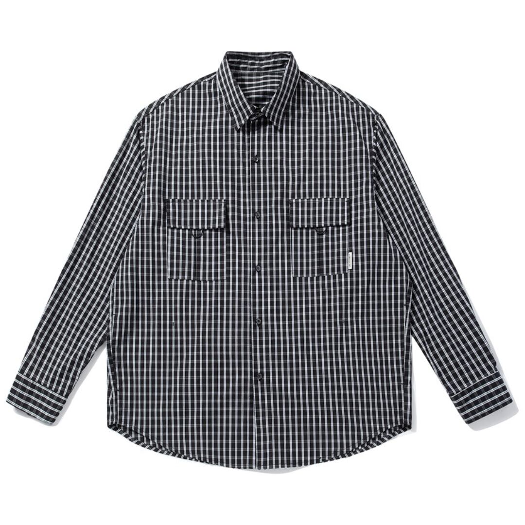 City check flap pocket shirt C209
