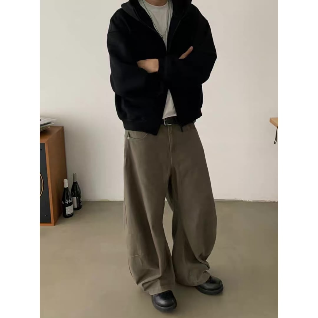 ウォッシュド ツイストワイド パンツ C261