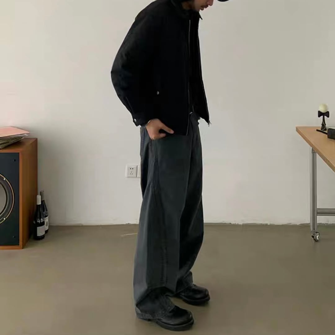 ウォッシュド ツイストワイド イージーパンツ C267