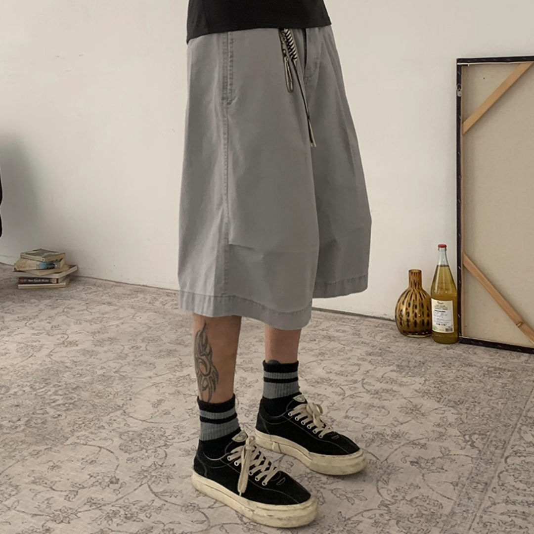 チノ ワイドタック ハーフパンツ N506