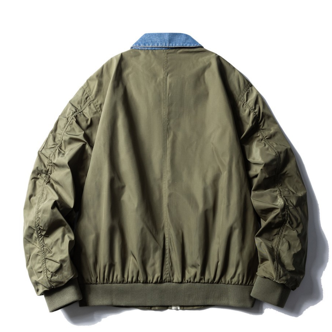 フェイクレイヤード デニムコンビ ジャケット N072