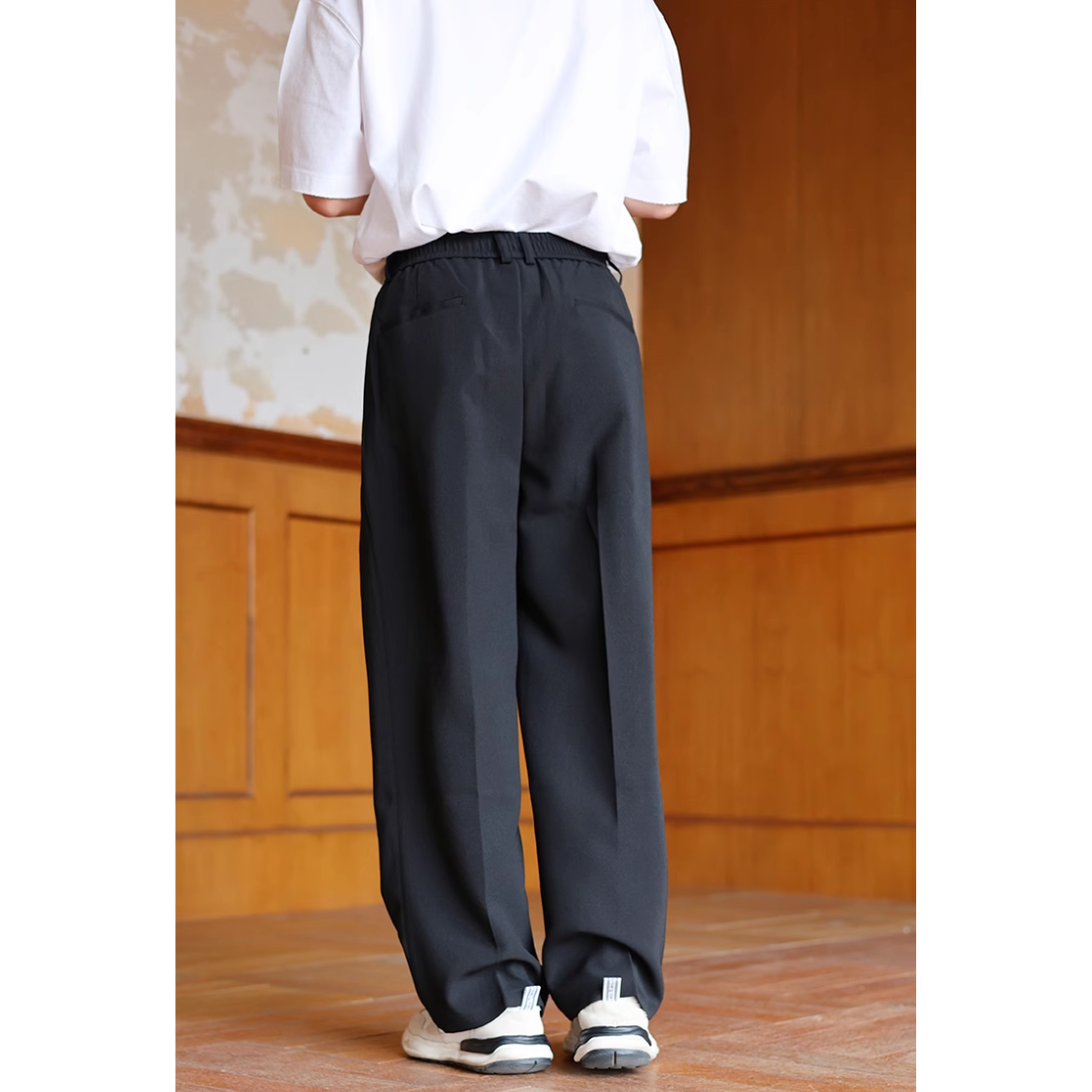ポリエステル ベルテッド ワイドタックパンツ N298