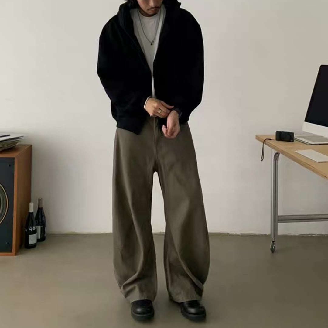 ウォッシュド ツイストワイド パンツ C261