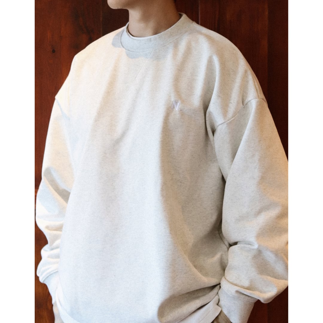 N. One point logo crew neck sweatshirt C222