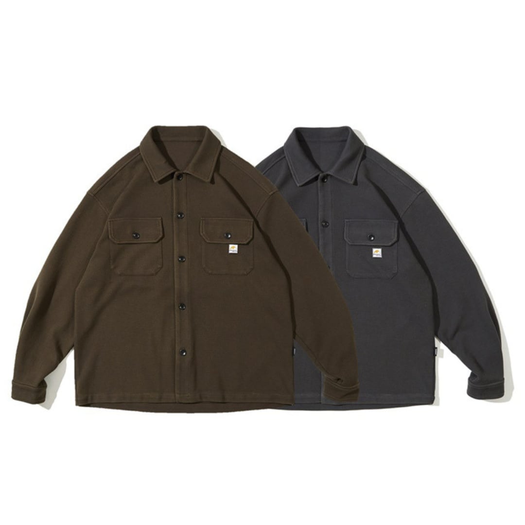 ビッグワッフル シャツジャケット B593