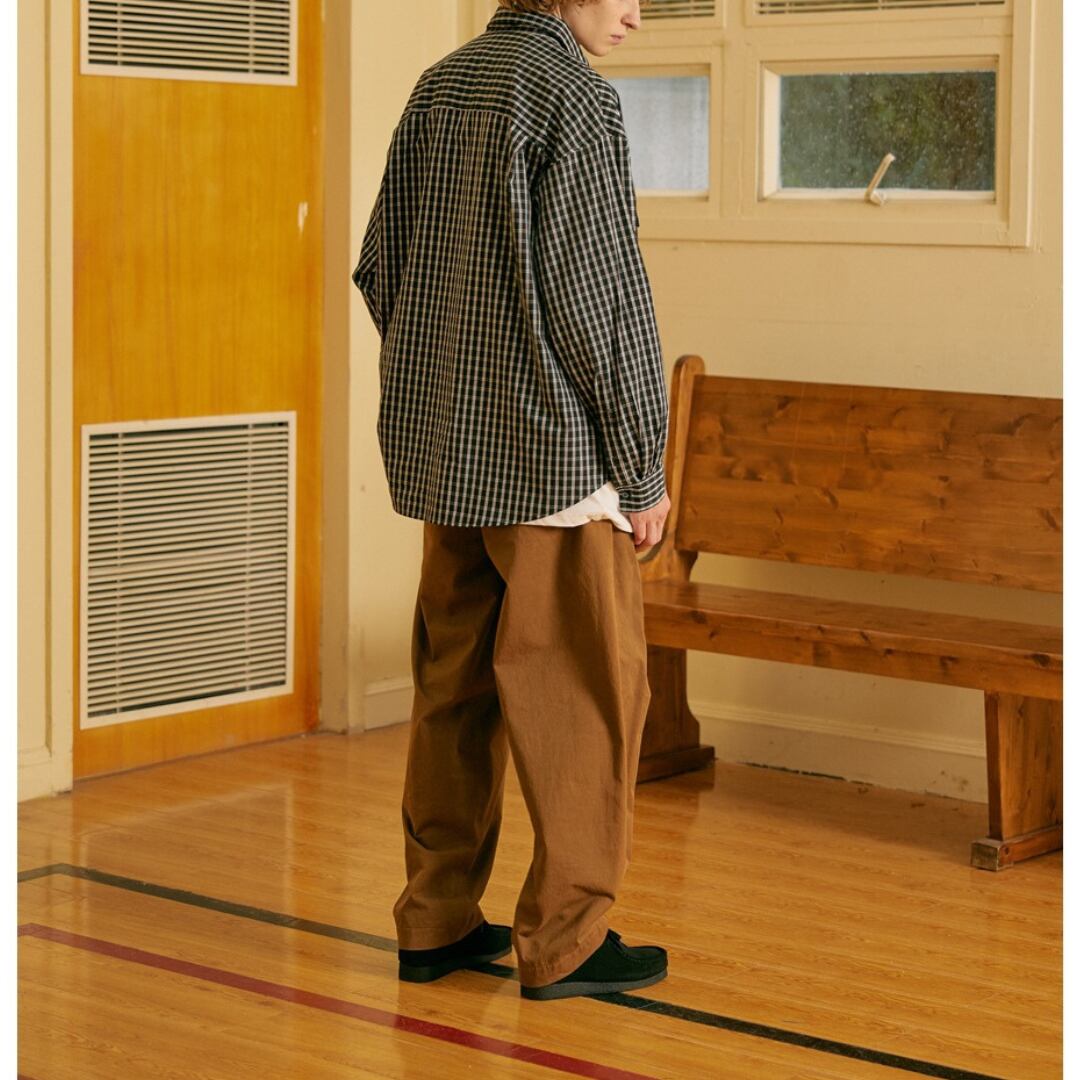 City check flap pocket shirt C209