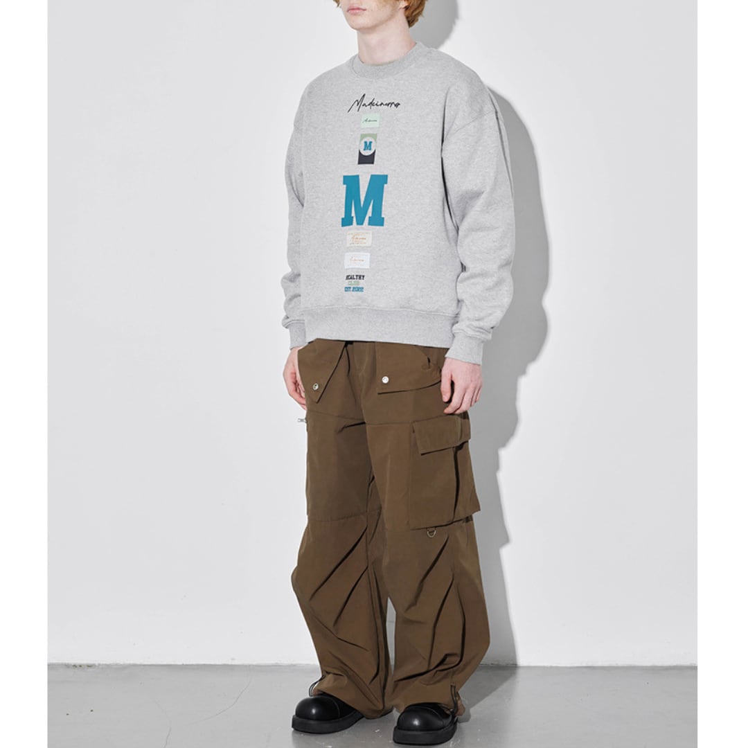【M design】プリント クルーネックスウェット B820