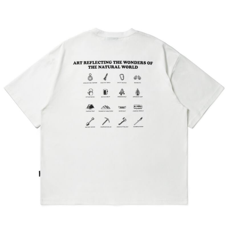 【Vavu】吸汗速乾 ソロナクール イラストTシャツ B450