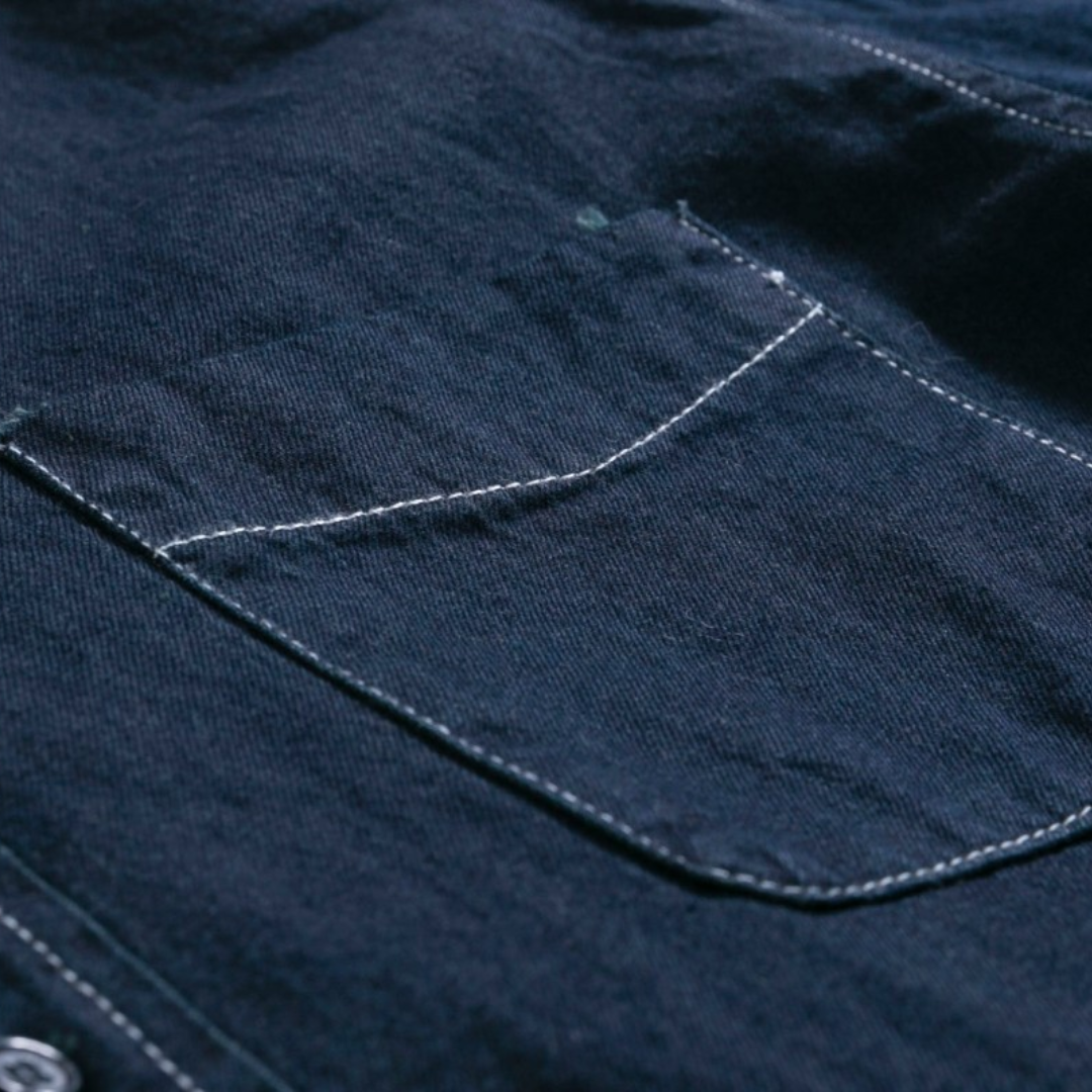 Color Stitch Button Down Denim Shirt N074
