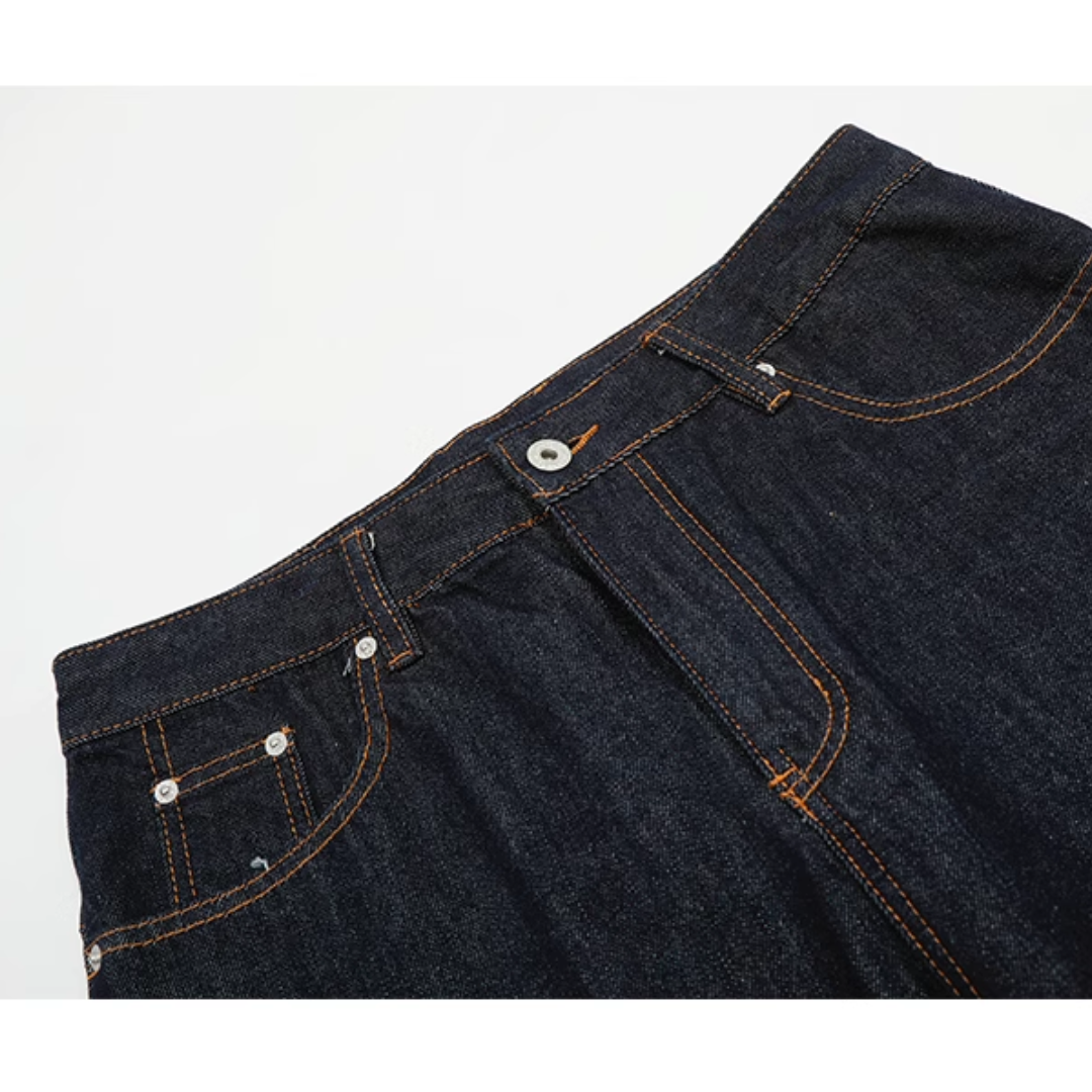 シンチバック 変形シルエット デニムパンツ N527