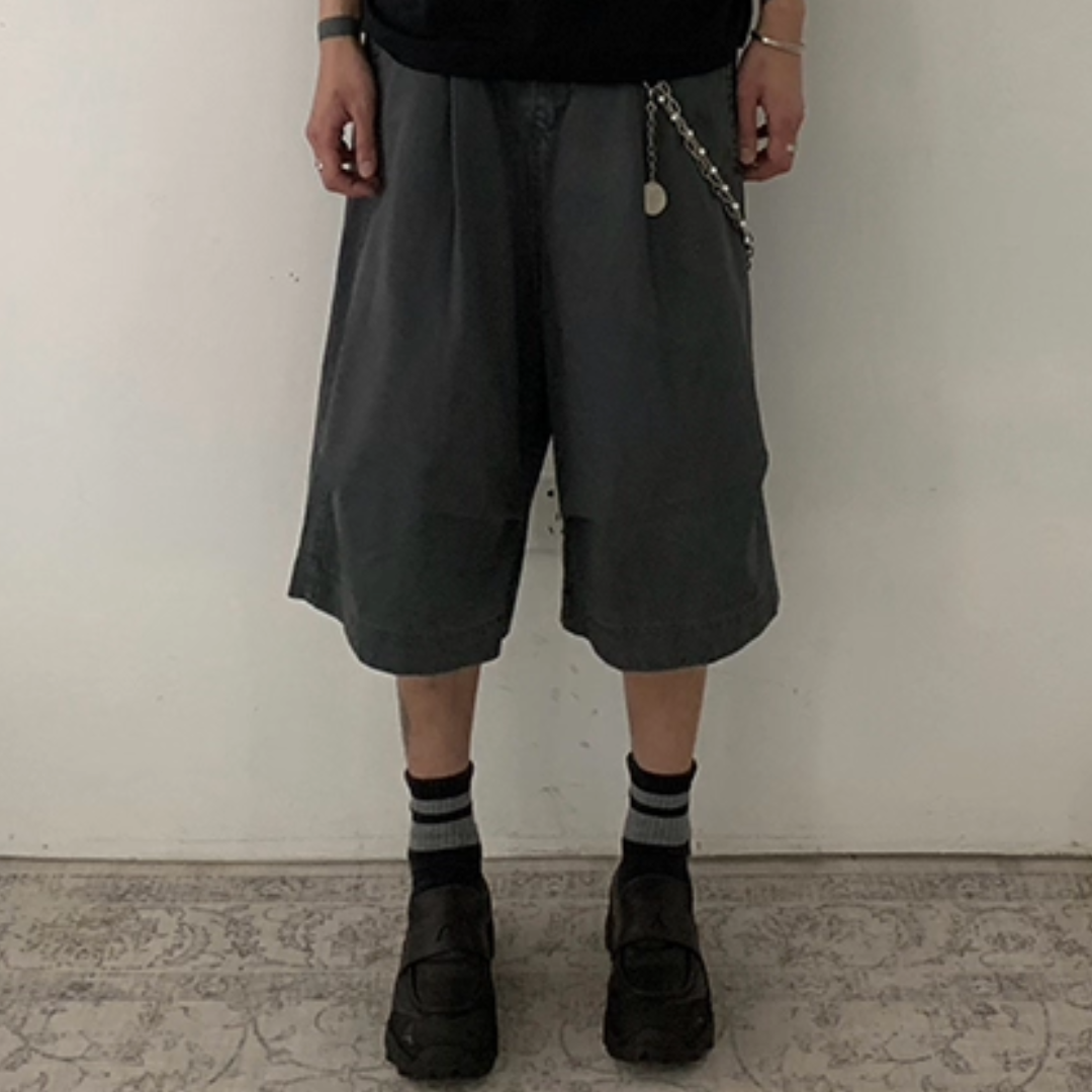 チノ ワイドタック ハーフパンツ N506