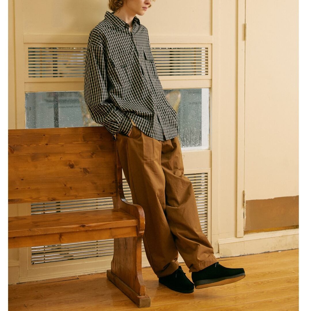 City check flap pocket shirt C209