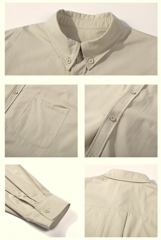 Oversized button-down long sleeve shirt A046