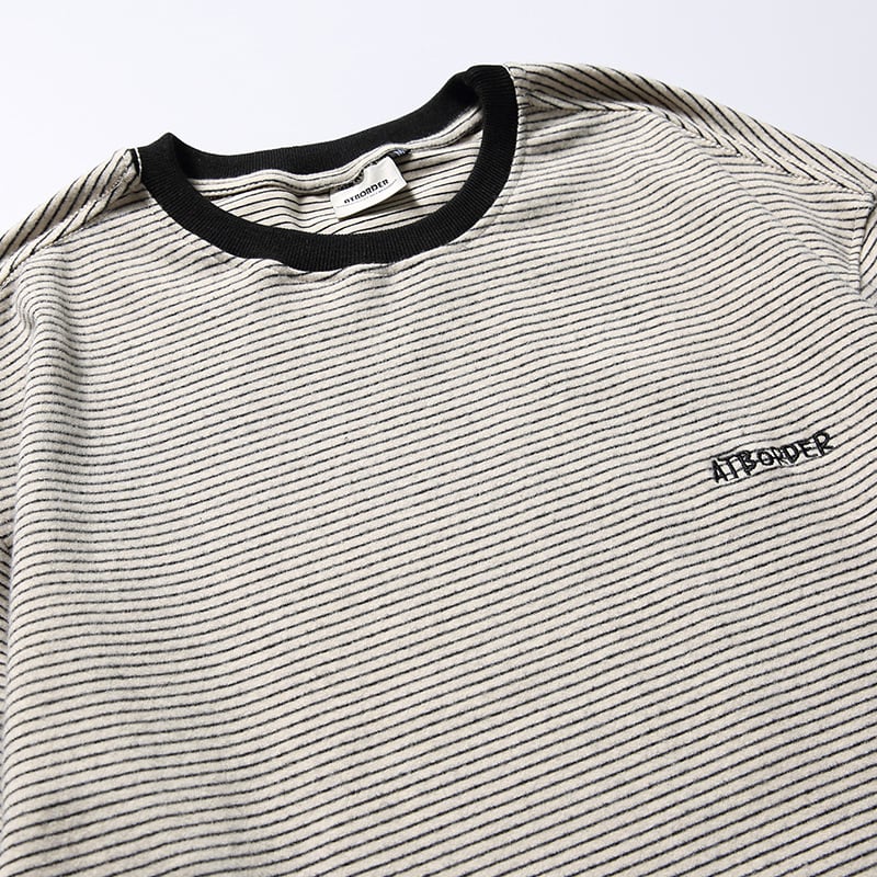 ミジンボーダー ワンポイントロゴTシャツ B524
