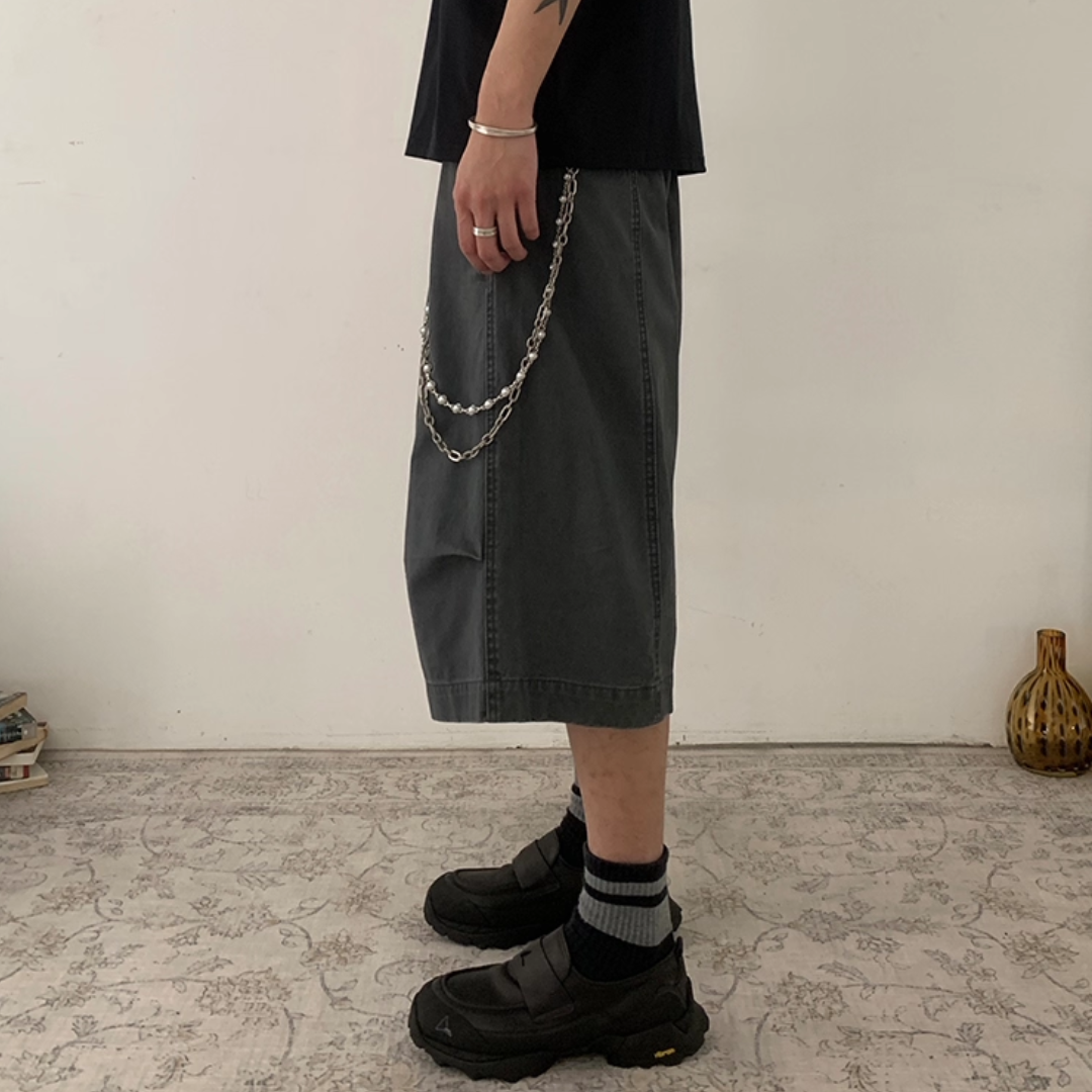 チノ ワイドタック ハーフパンツ N506