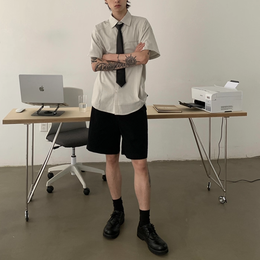 ワイドストレート ハーフパンツ N507