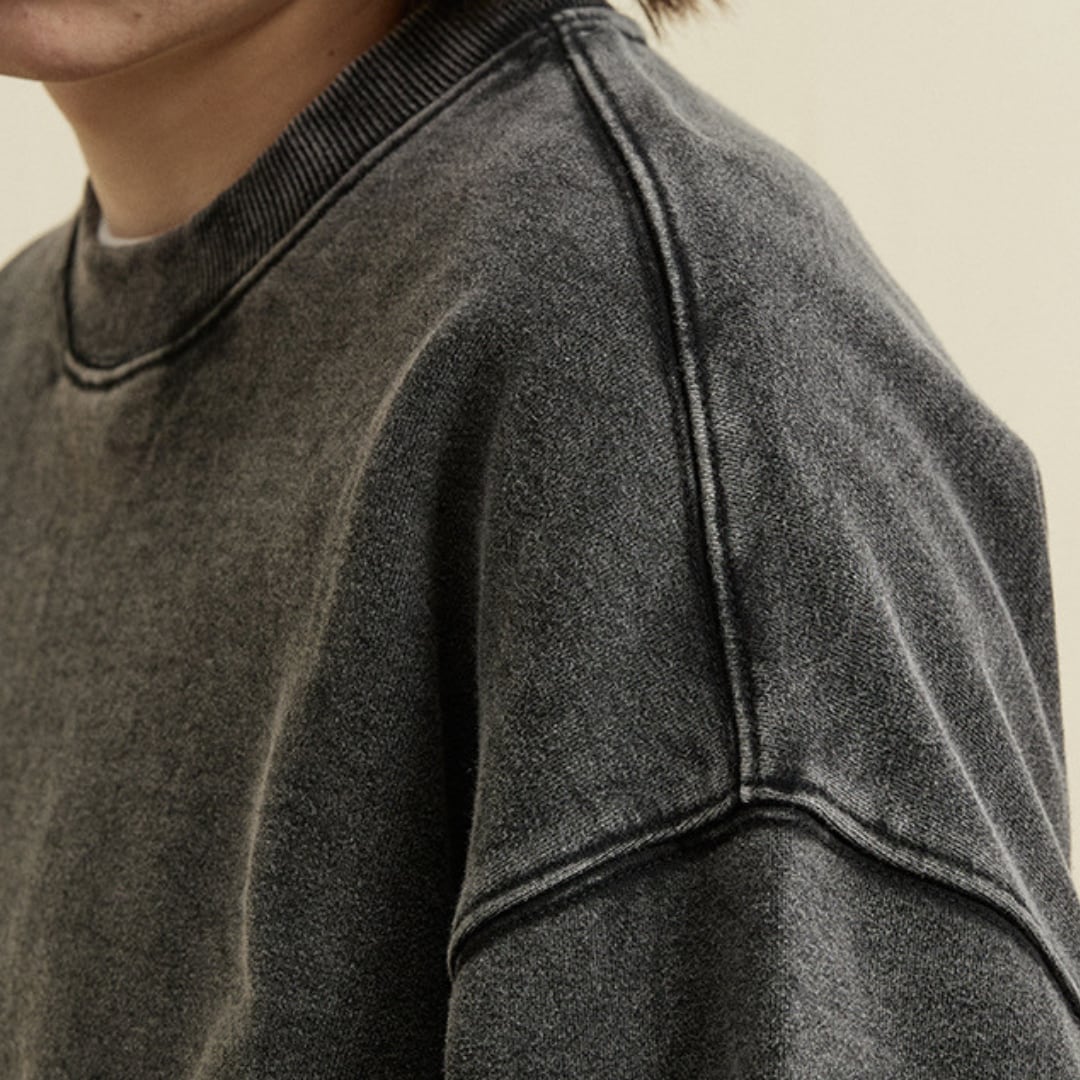 Overdyed crew neck sweatshirt B546