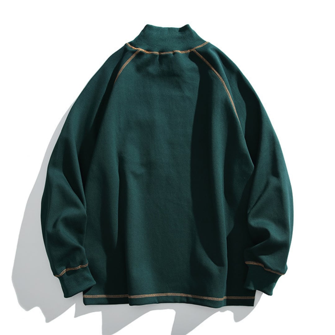 ヘビーウェイト ステッチ ハイネック長袖Tシャツ B933