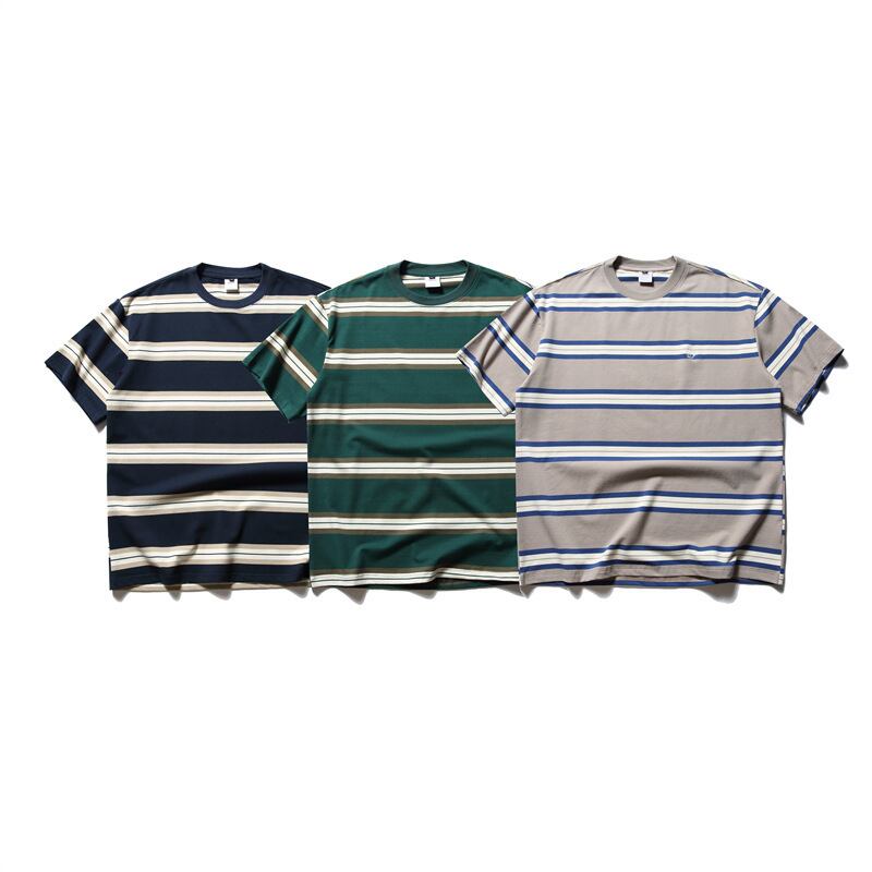 ワンポイント マルチボーダーTシャツ B262