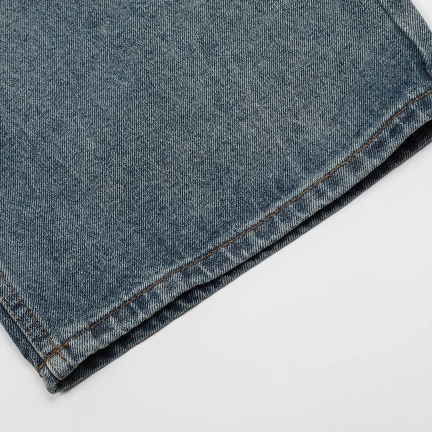Washed vintage wide denim pants B601