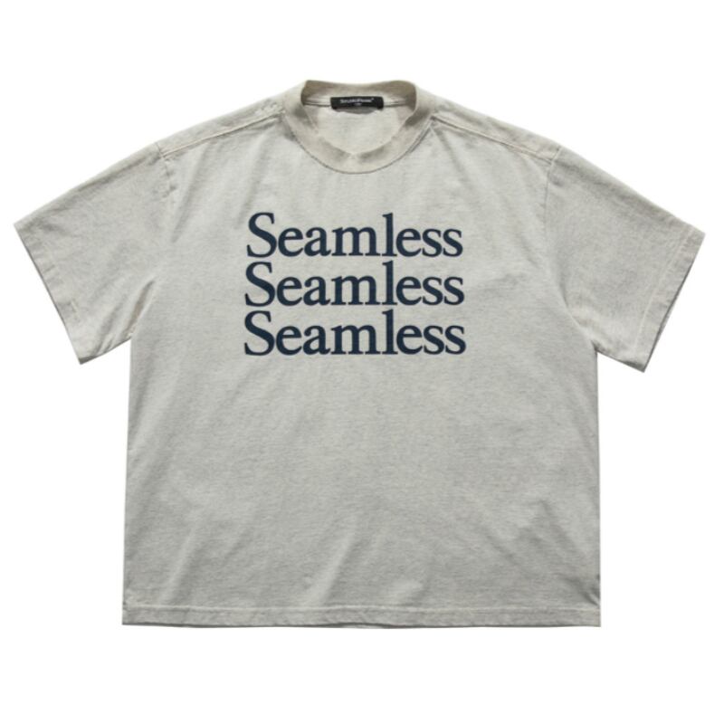 【Seamless】プリントウォッシュドTシャツ B400