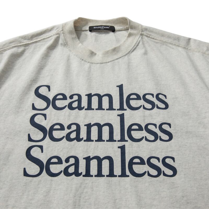 【Seamless】プリントウォッシュドTシャツ B400