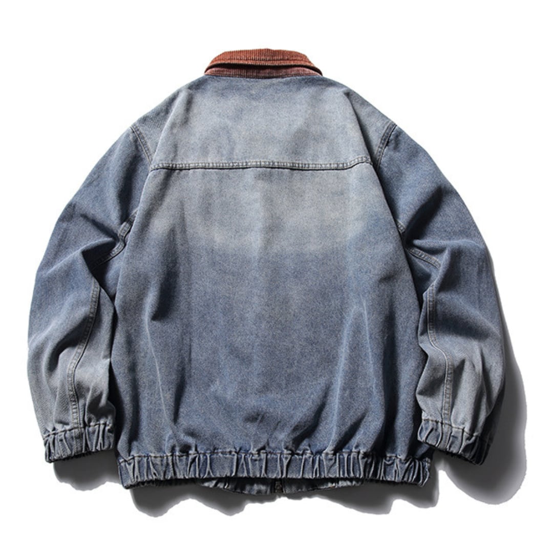 コーデュロイカラー デニムZIPジャケット B659