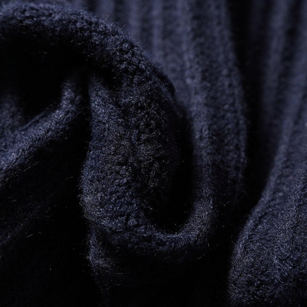 Ribbed crew neck cardigan B845