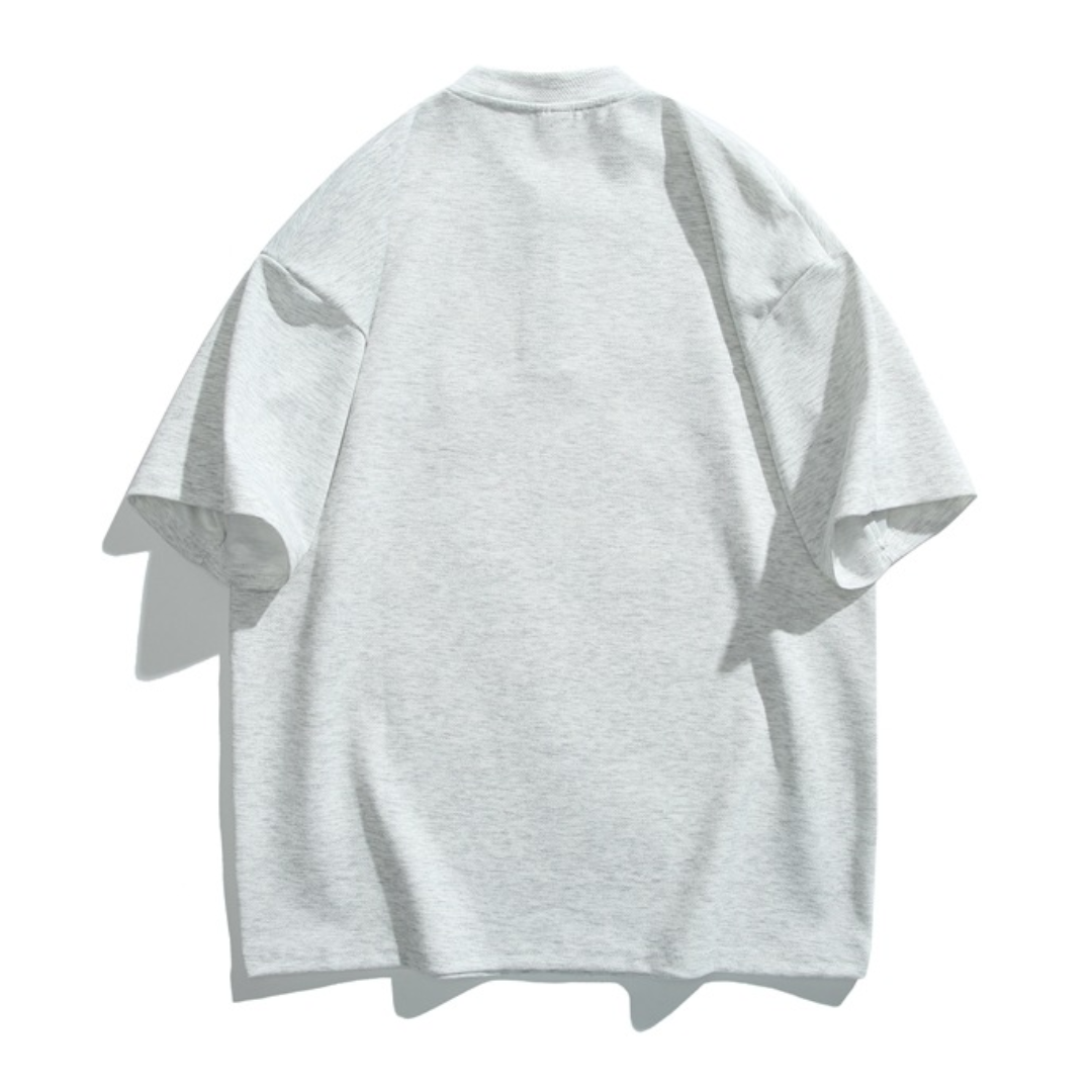ワッペン&エンブロイダリー ヘンリーネック Tシャツ N444
