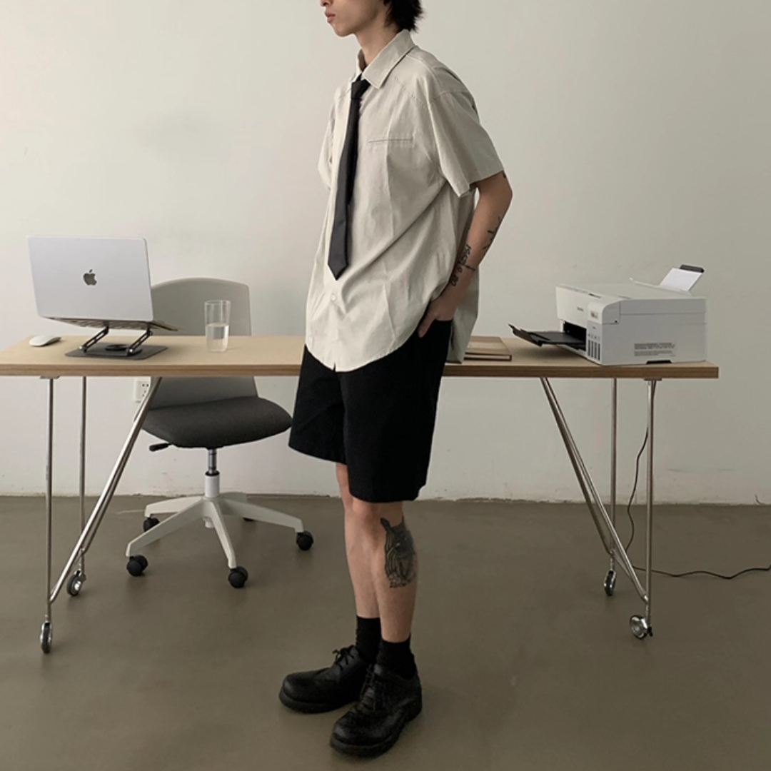 ワイドストレート ハーフパンツ N507