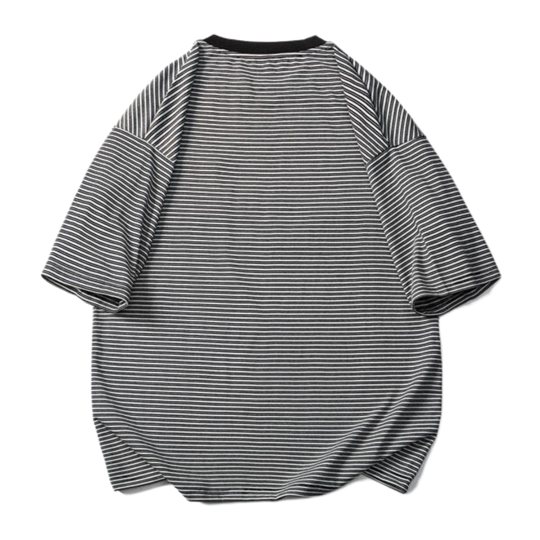 リンガーネック ボーダー 半袖Tシャツ N300