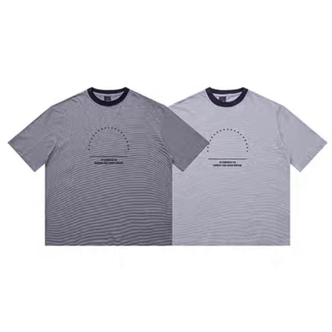 ★Printed Mijin Border T-shirt N157