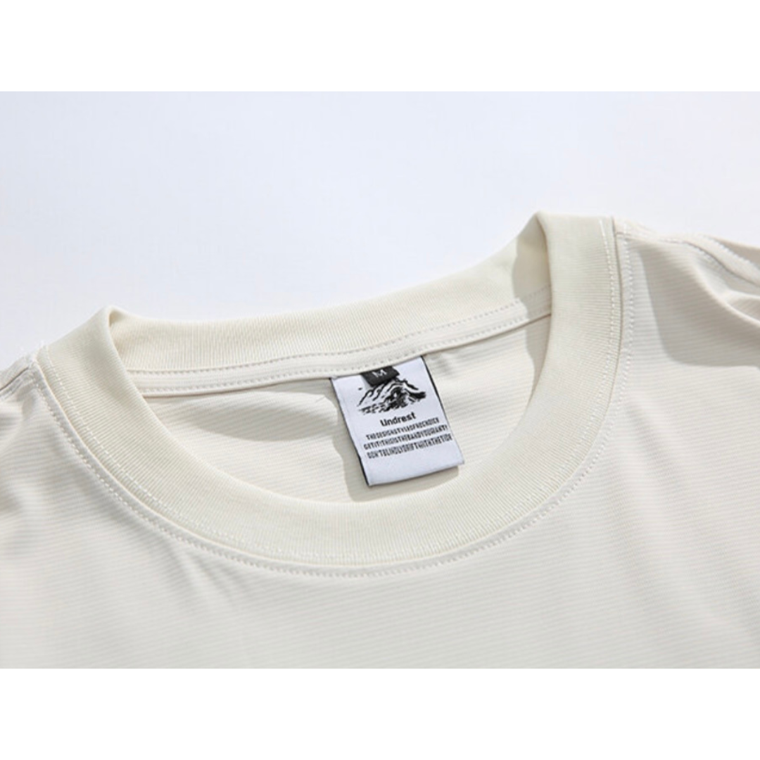 【OkC8】バックプリント ストレッチポリエステル Tシャツ N233