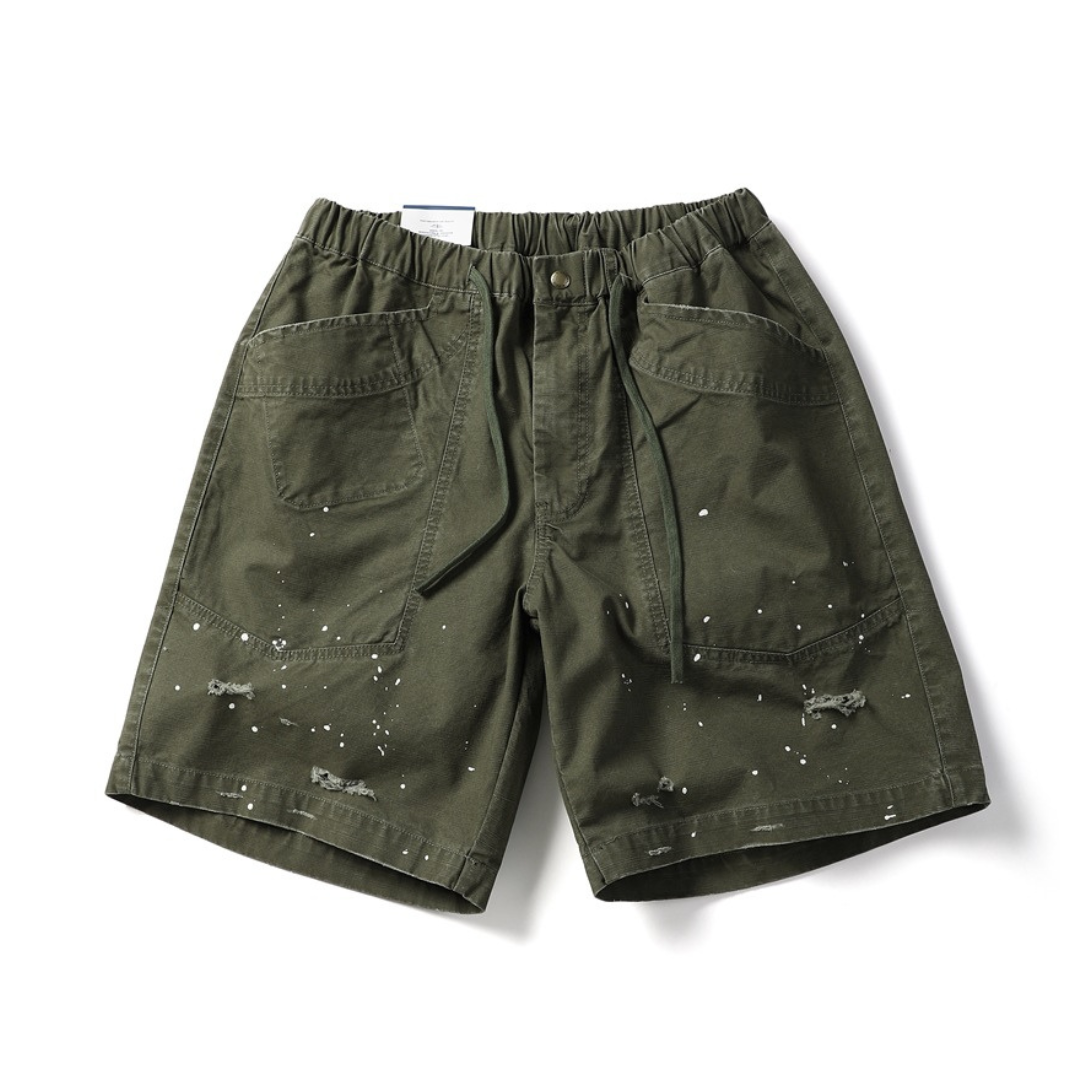 ペイント ヘビーコットン ショートパンツ N489