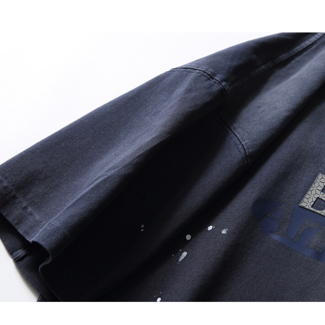 【Black Armada】ロゴプリント フェード&ペイント Tシャツ N246