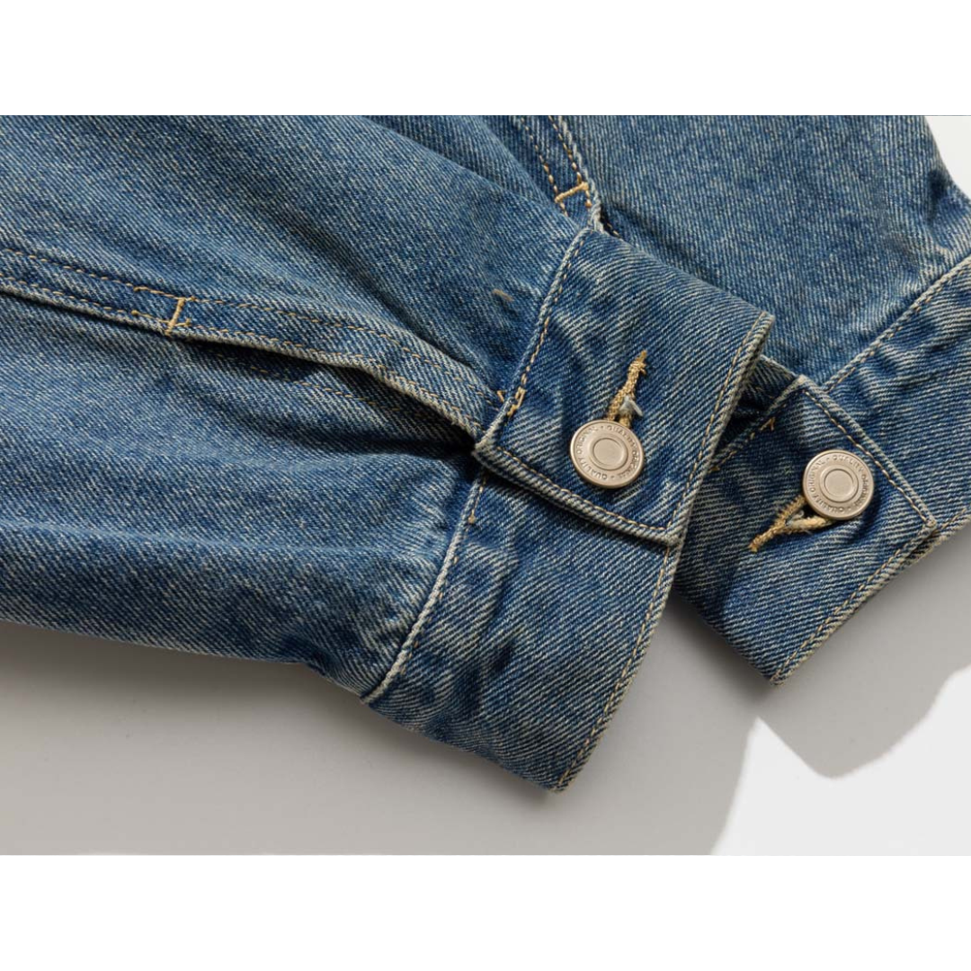 Washed Blue Denim Coverall Jacket N066
