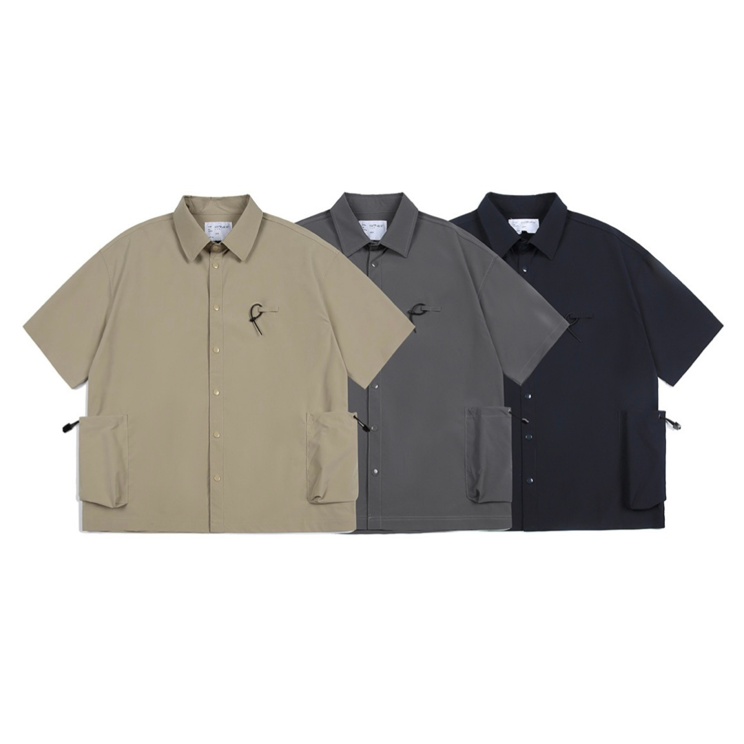 ポリエステル サイドポケット 半袖シャツ(セットアップ可) N398