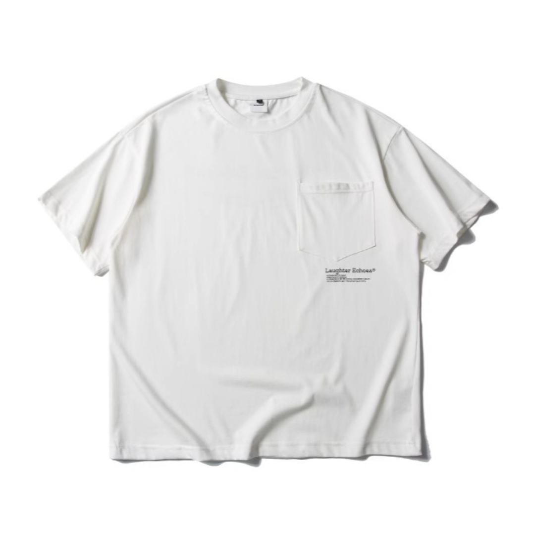 【Laughter Echoes】ミニマルプリント Tシャツ N315