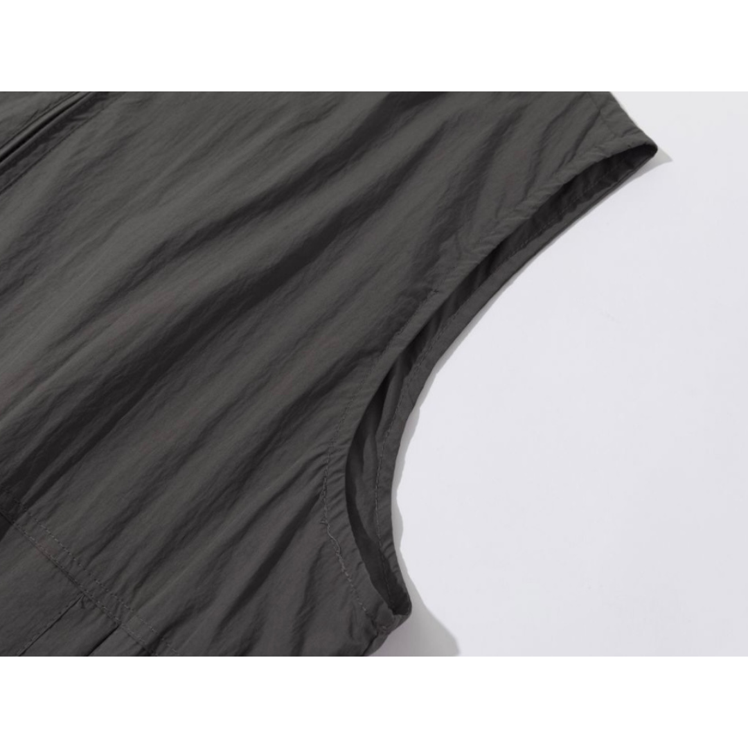 Cotton nylon stand-up collar vest N099