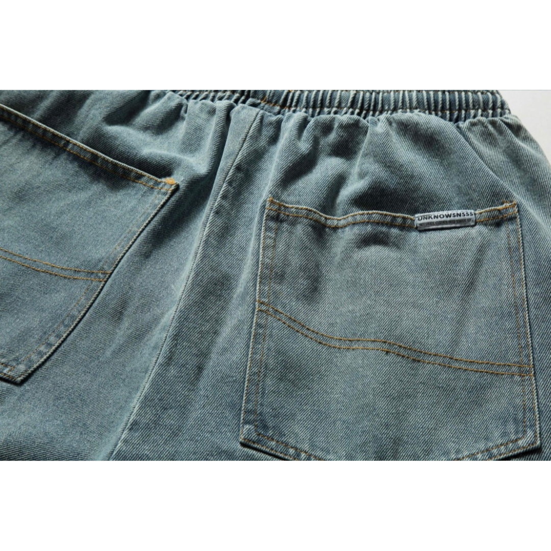 ダーティデニム ショートパンツ N350