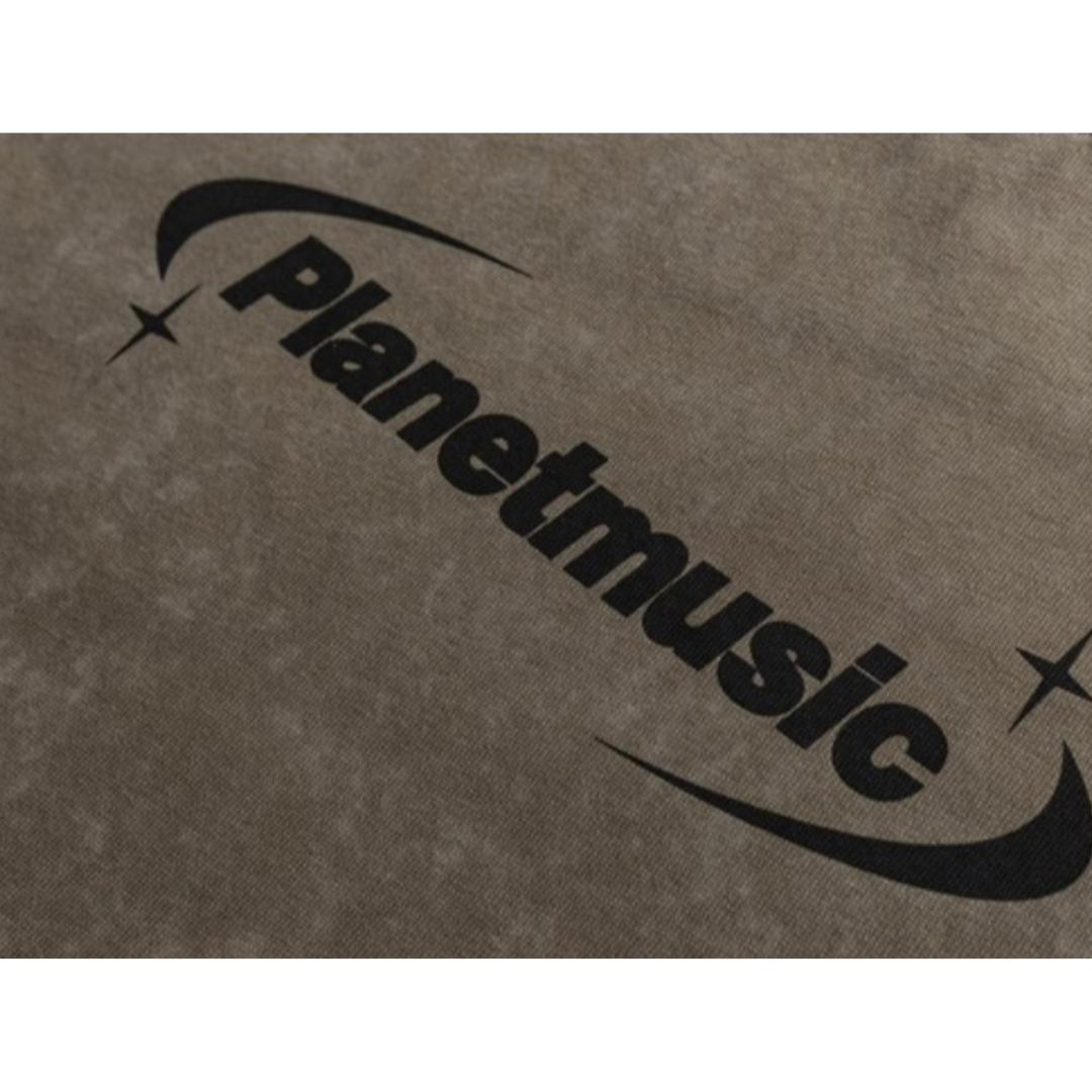 (Planetmusic)プリント フェードカラーTシャツ N230