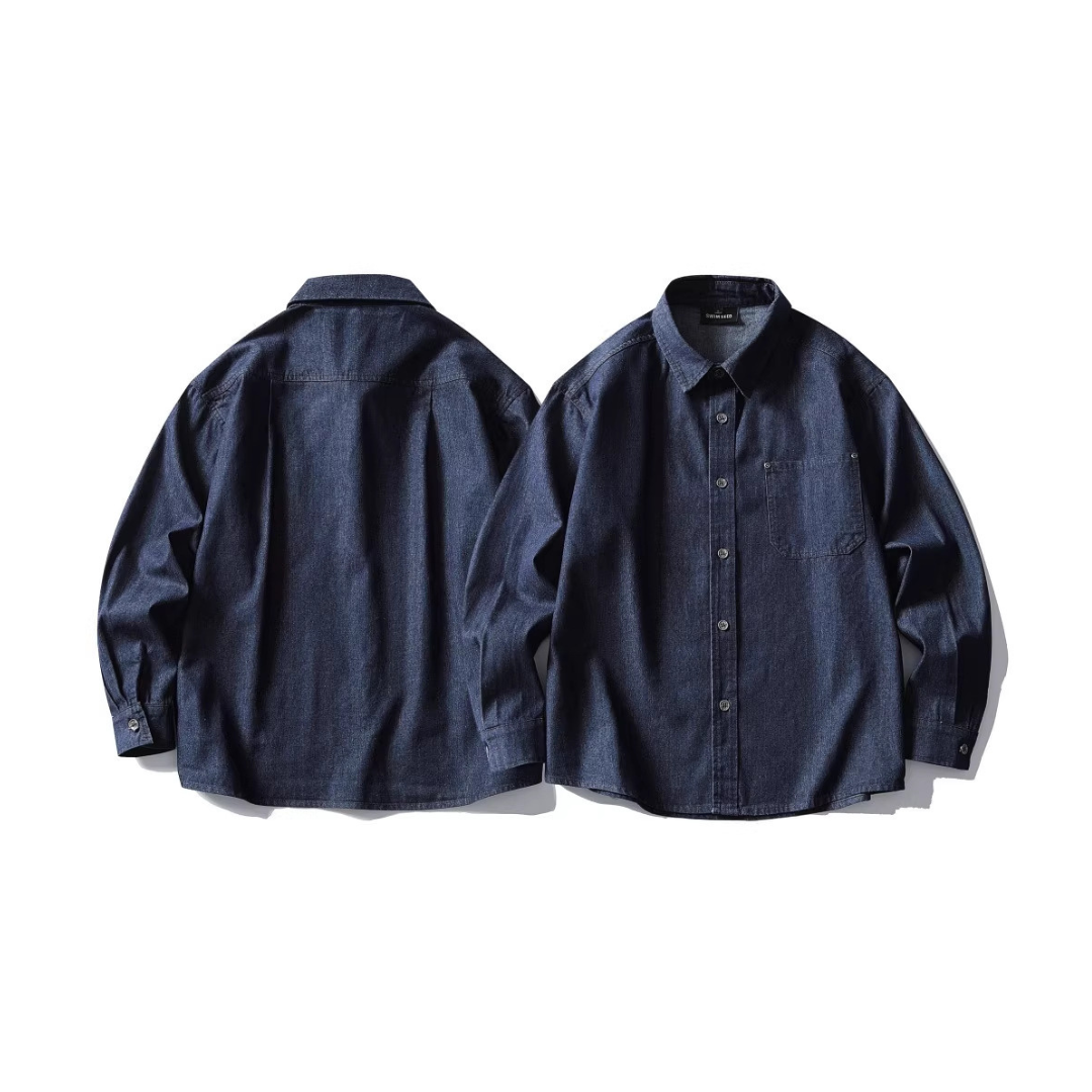 コットンポリ デニム レギュラーシャツ N1060